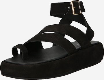 Flip-flops de la River Island pe negru: față