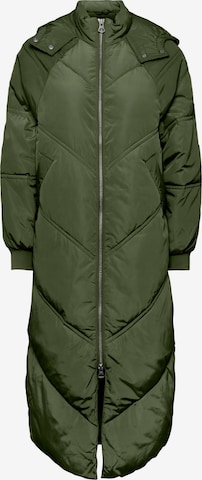 PIECES Winter Coat 'Felicity' in Green: front