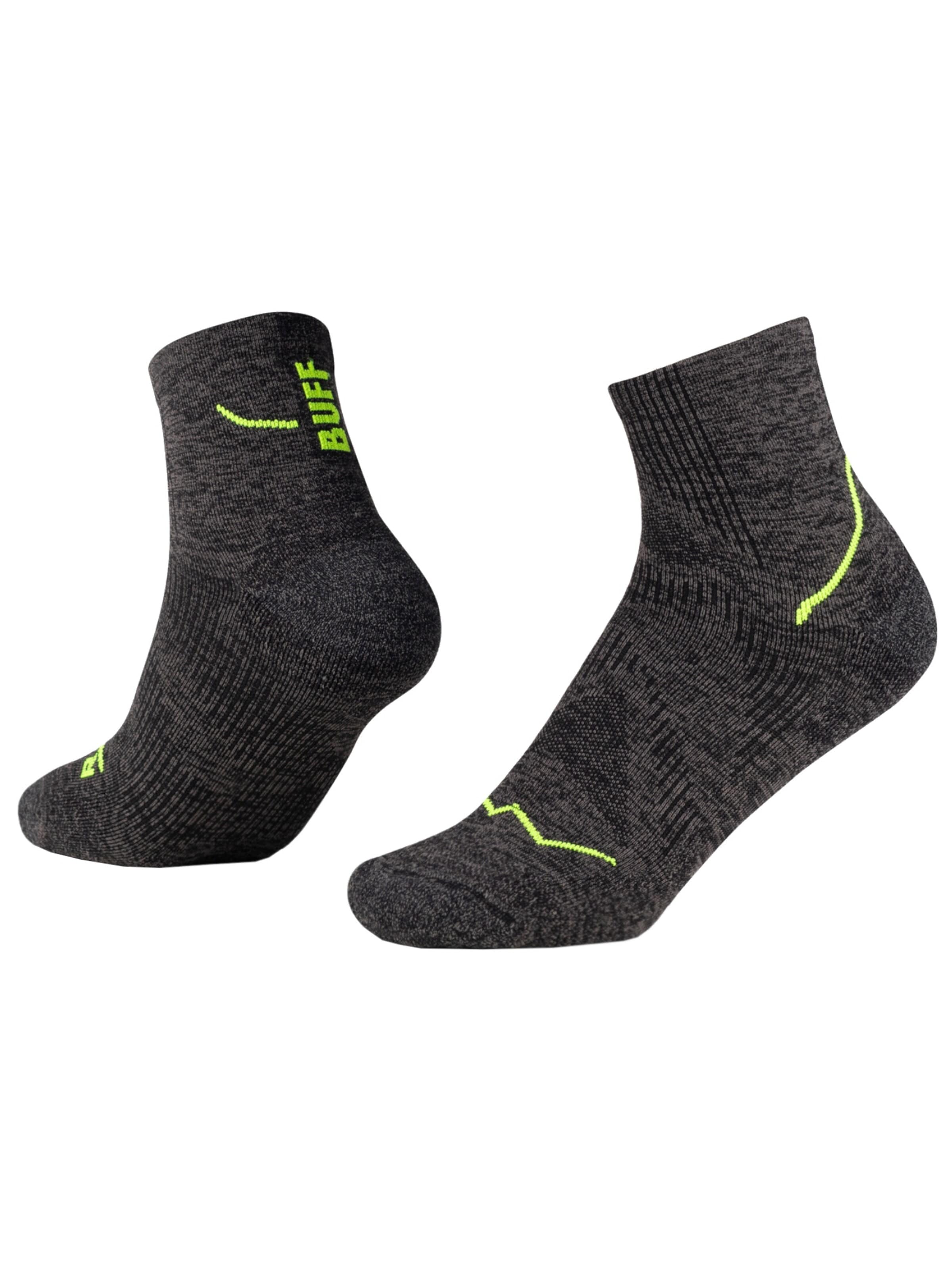 Chaussettes 'BUFF DryFlx Quarter Socks' BUFF en noir : devant