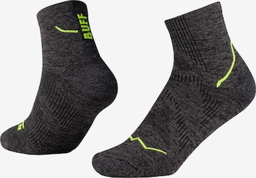 Chaussettes 'BUFF DryFlx Quarter Socks' BUFF en noir : devant