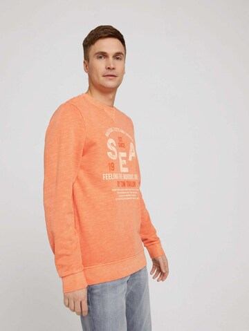 TOM TAILOR - Sweatshirt em laranja