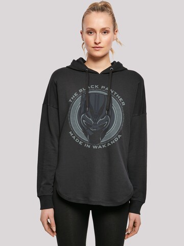 Sweat-shirt 'Marvel Black Panther Made in Wakanda' F4NT4STIC en noir : devant