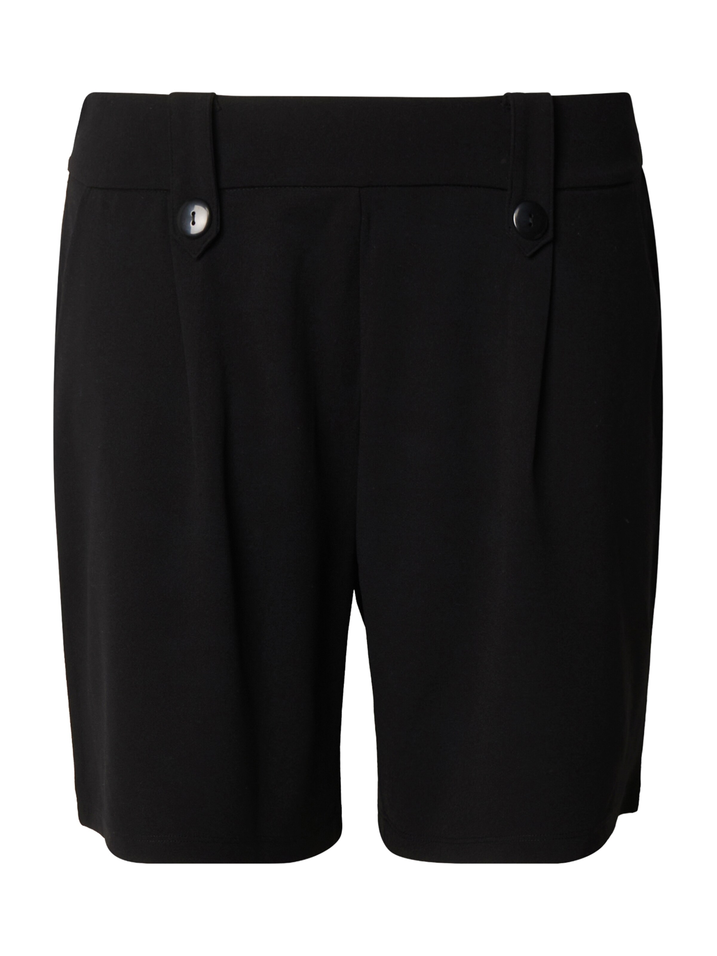 ONLY Carmakoma Normální Kalhoty se sklady v pase 'CARSANIA' – černá: přední strana