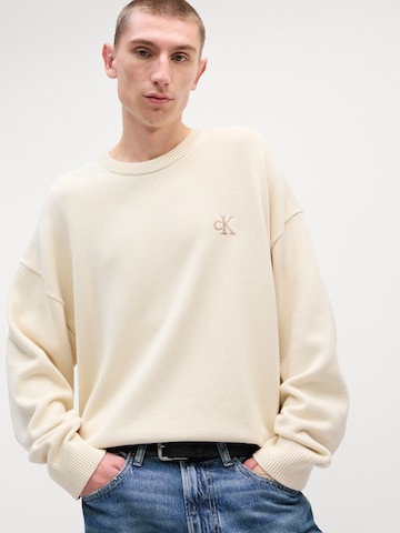Pull-over Calvin Klein Jeans en blanc