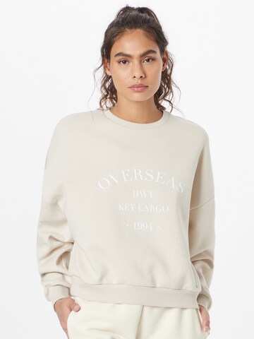 Key Largo Sweatshirt 'ISLAND' in Beige: Vorderseite