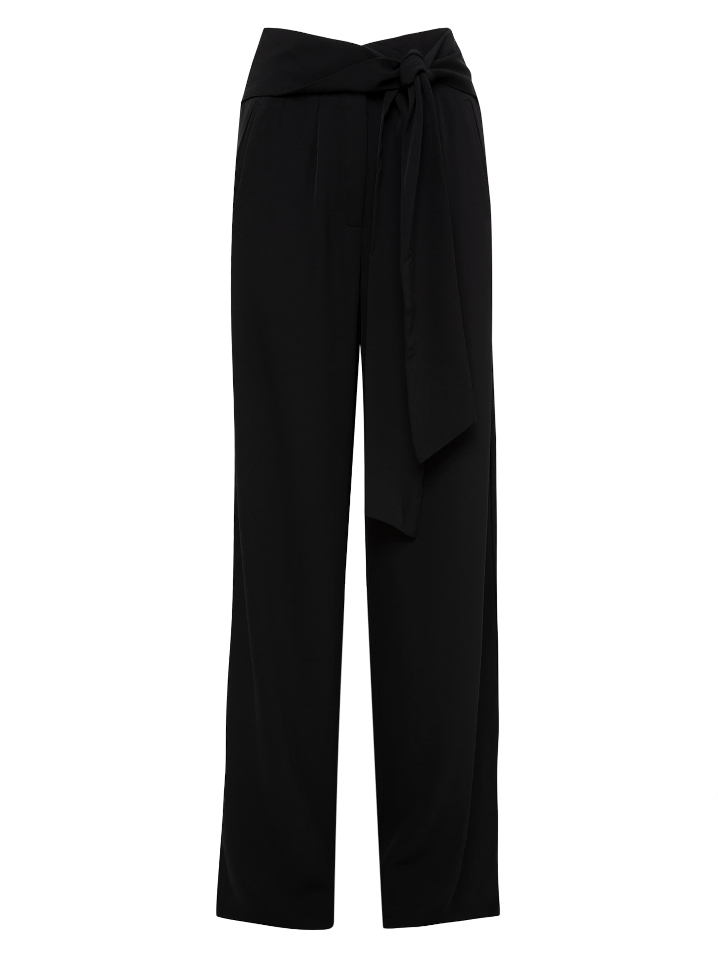 Tussah Loosefit Παντελόνι 'MEGAN' σε μαύρο: μπροστά