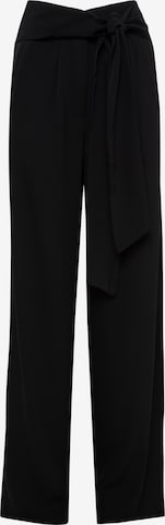 Tussah Lużny krój Spodnie 'MEGAN' w kolorze czarny: przód
