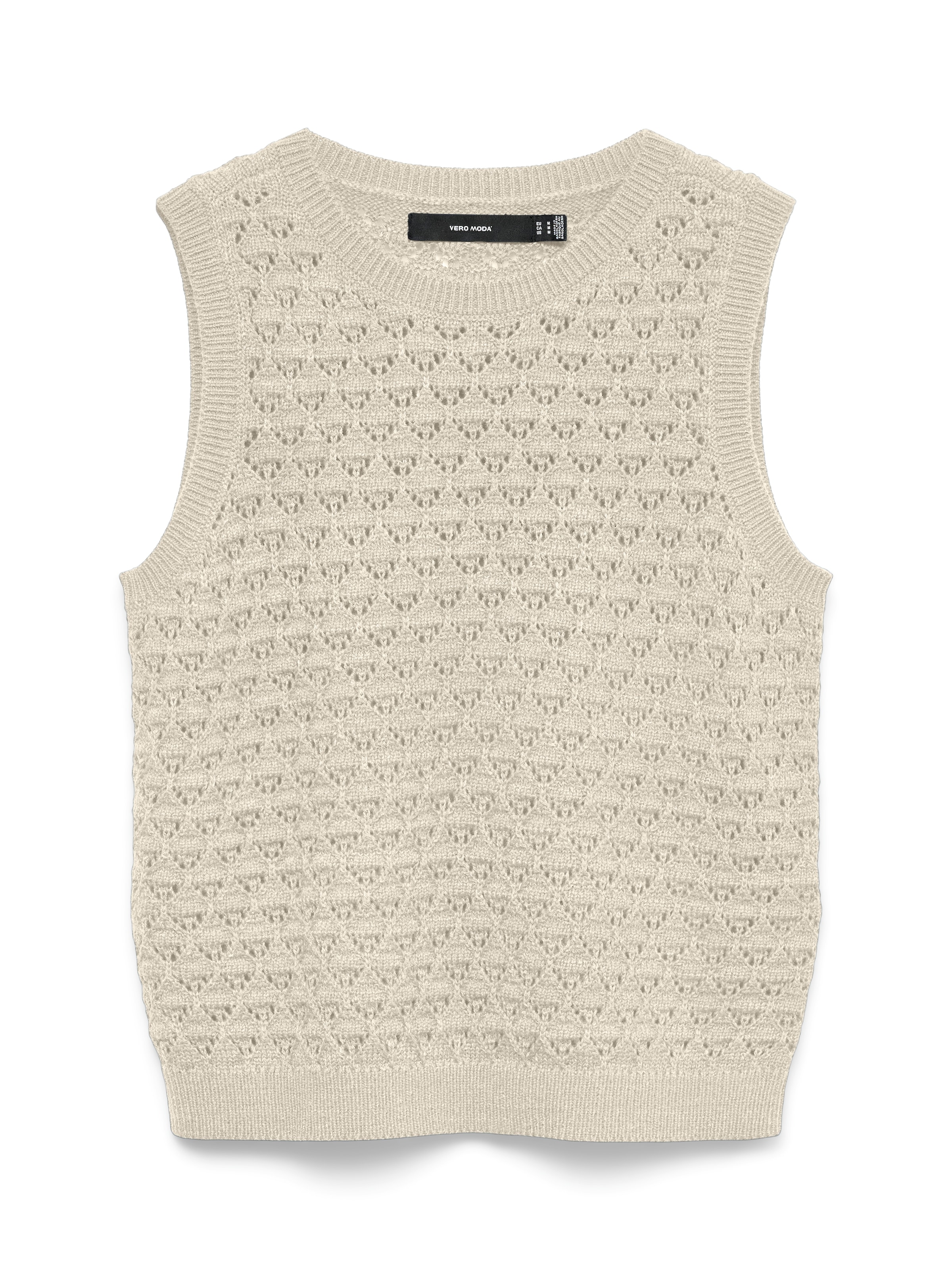 VERO MODA Knitted Top in Beige: front