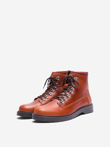 SELECTED HOMME Boots med snörning 'Mads' i brun