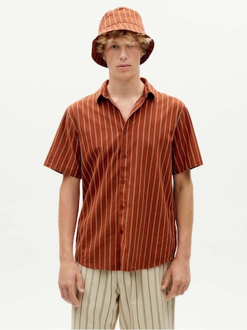 Thinking MU Regular fit Button Up Shirt 'Tom' in Brown: front
