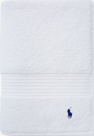 Ralph Lauren Home Shower Towel 'Polo Player' in White: front