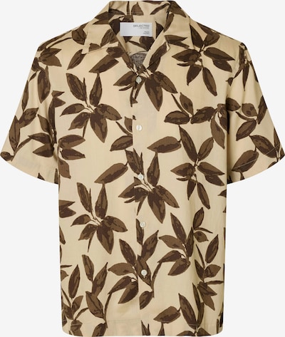 SELECTED Paita 'SLHNoa' värissä beige / ruskea / oliivi, Tuotenäkymä