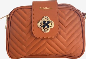 Borsa a spalla 'Borsa a Mano Donna Ecopelle Vegan - Chiusura Zip e Tracolla' di Baldinini Trend in marrone: frontale