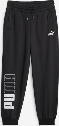 Effilé Pantalon de sport PUMA en noir : devant