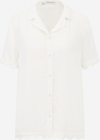 Underprotection Pajama Shirt 'Jane' in White: front