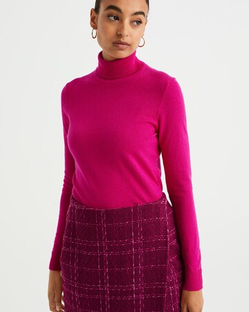 WE Fashion Свитер 'Coltrui' в Ярко-розовый: спереди