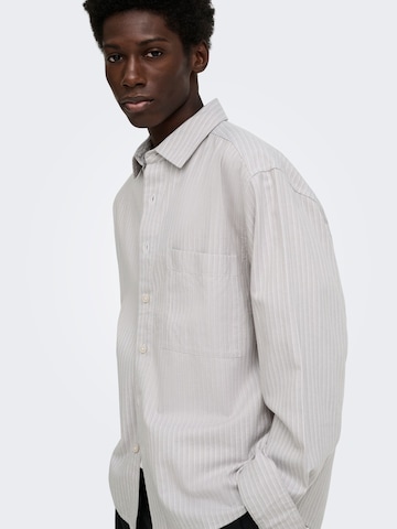 Only & Sons Regular fit Overhemd 'ONSFrome' in Zilver