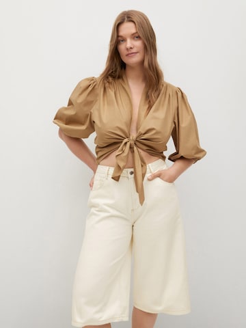 Wide Leg Jean MANGO en blanc