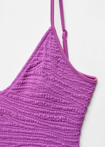 MANGO Triangle Swimsuit 'Samos' in Purple