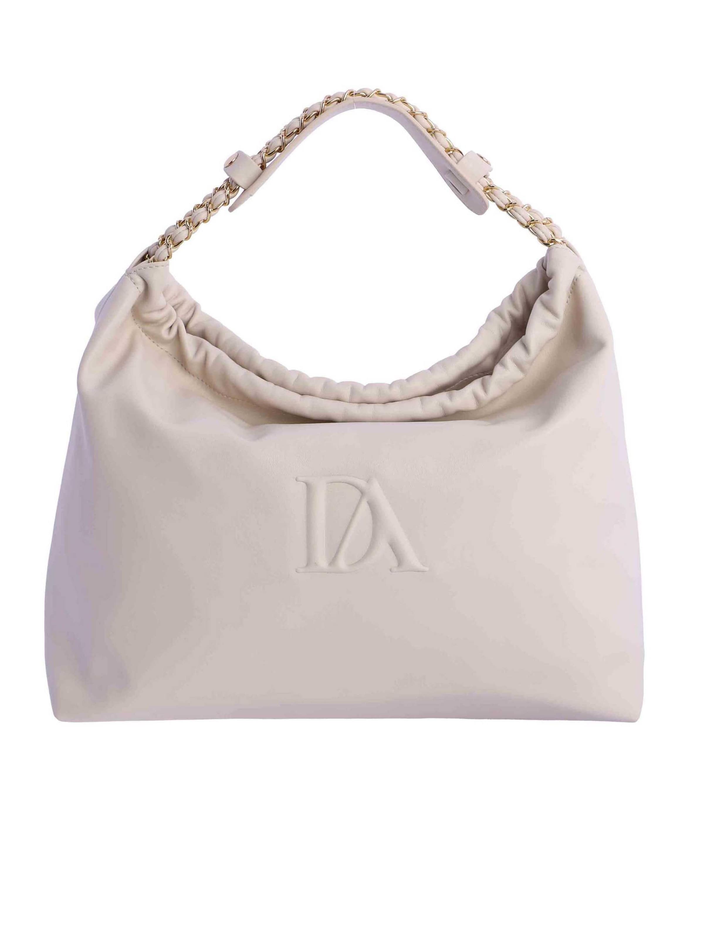 Don Algodon - Bolso de hombro 'Bolso de hombro para mujer Levant de piel sintética con cremallera' en blanco: frente