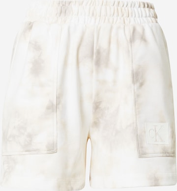Calvin Klein Jeans Normální Kalhoty – bílá: přední strana