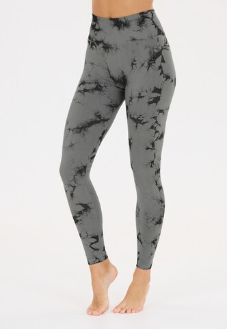 Athlecia Skinny Sportbroek 'Theresa' in Groen: voorkant