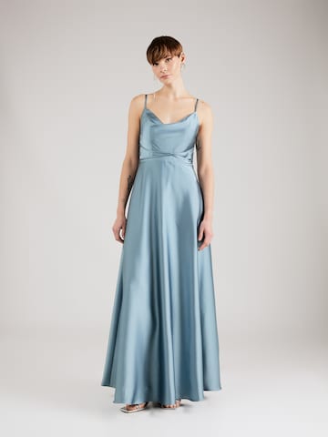 Robe de soirée Laona en bleu : devant