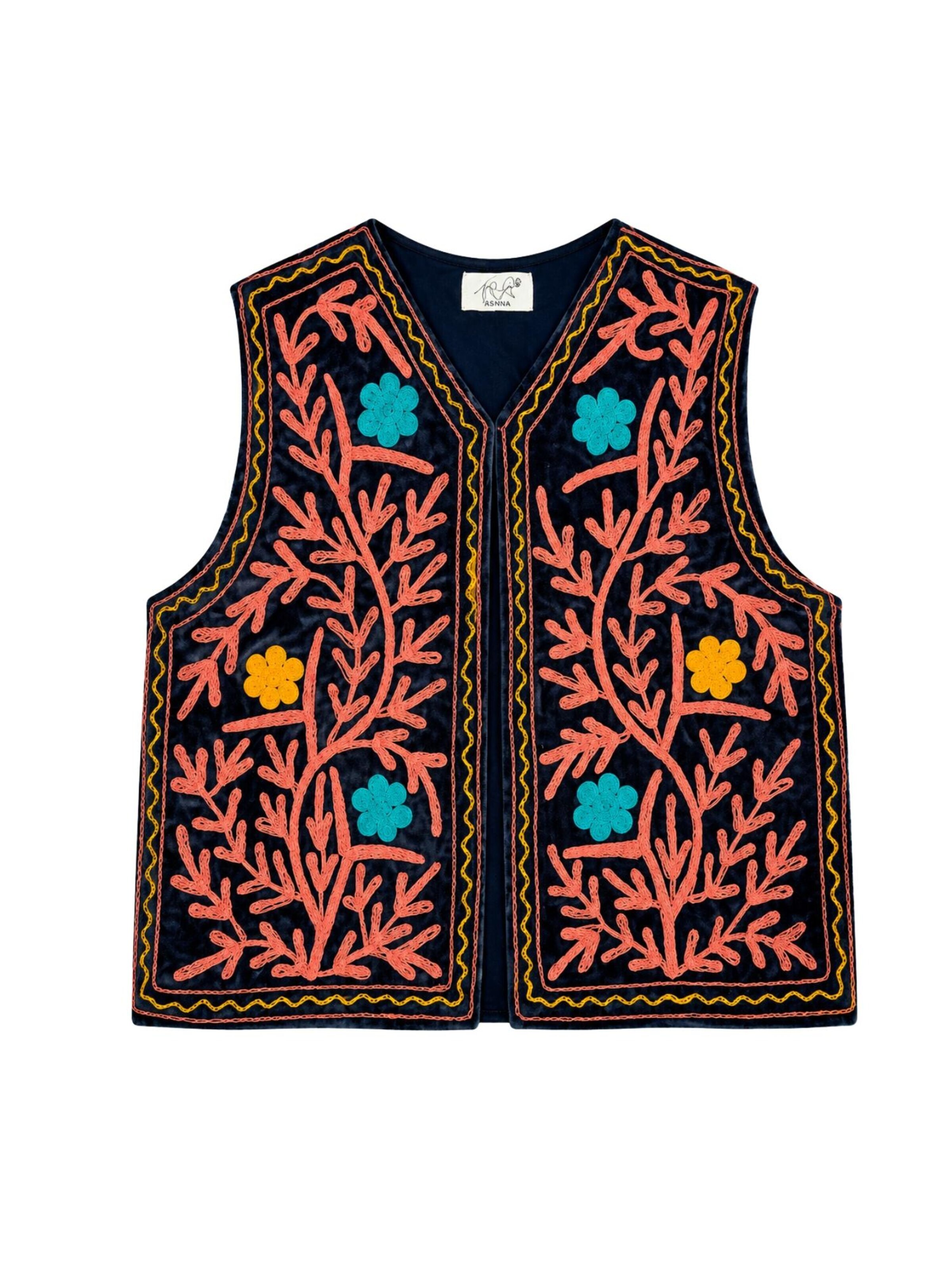 ASHINDIA Vest 'Weste-samt-5' in Mixed colors: front
