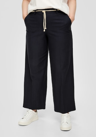 TRIANGLE Wide leg Trousers in Blue: front
