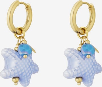 Boucles d'oreilles 'OCEAN STAR' Cala Rose en bleu : devant