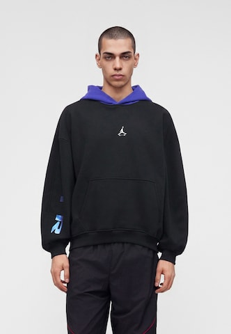 Bluză de molton 'Brooklyn Fleece' de la Jordan pe negru: față