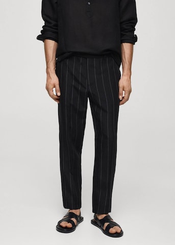 MANGO MAN Slim fit Pants 'Tunis' in Black: front