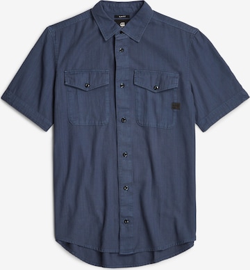 G-Star RAW Slim fit Button Up Shirt in Blue: front