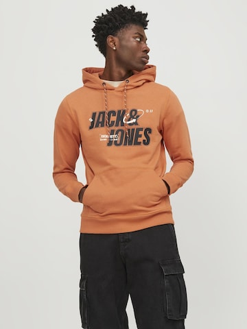 Sweat-shirt JACK & JONES en orange : devant
