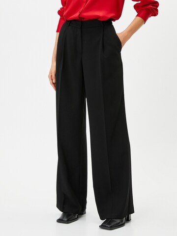Koton Wide leg Pantalon in Zwart: voorkant