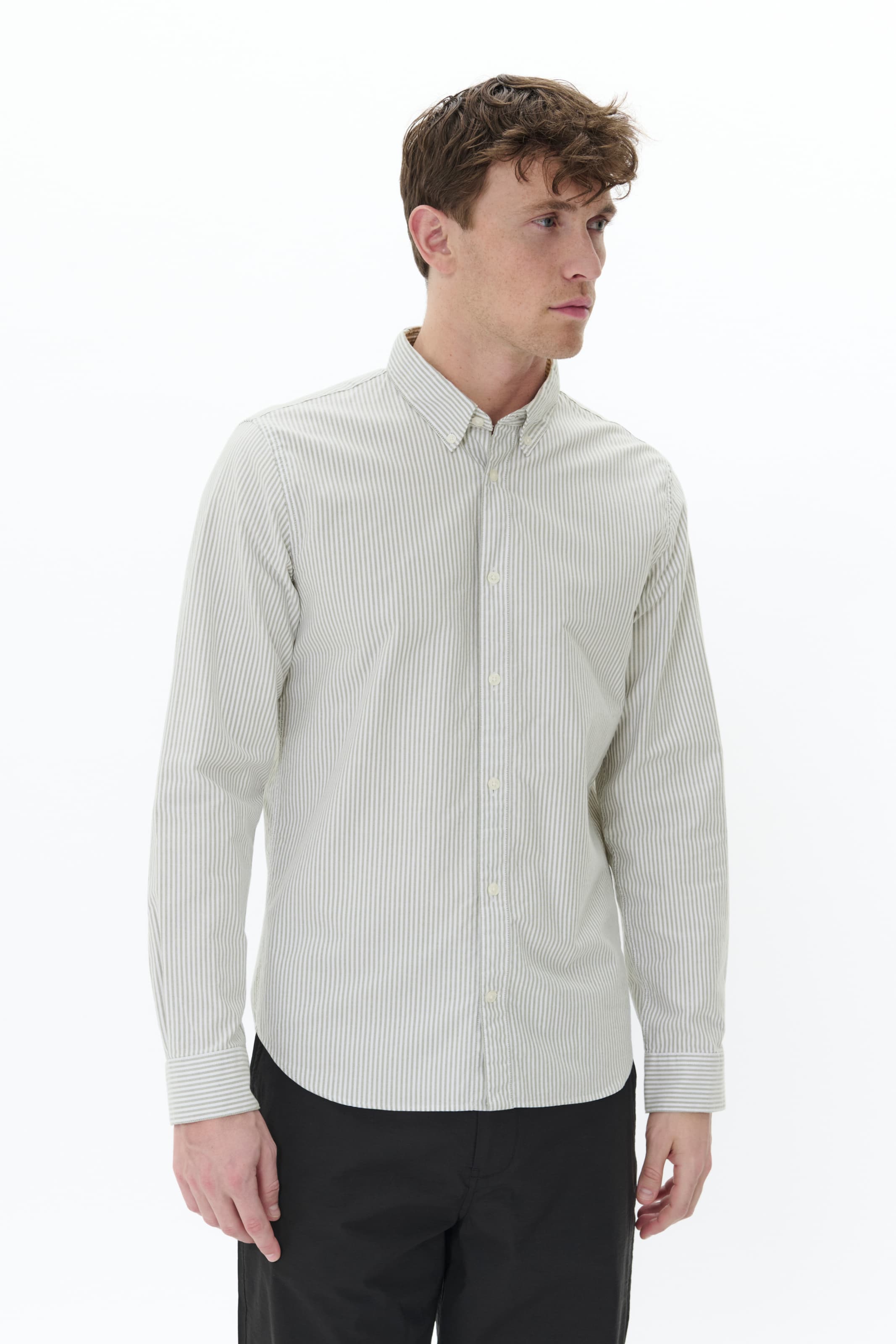 Coupe regular Chemise 'Trostol' Matinique en vert : devant