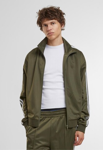 Urban Classics Zip-Up Hoodie in Green: front