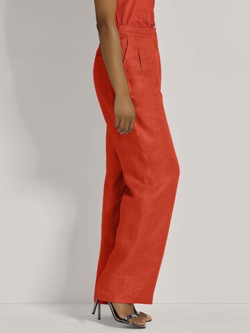 MADELEINE Wide leg Bandplooibroek in Oranje