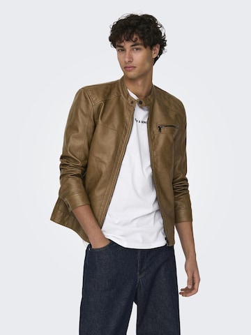 Only & Sons Between-Season Jacket in Brown: front