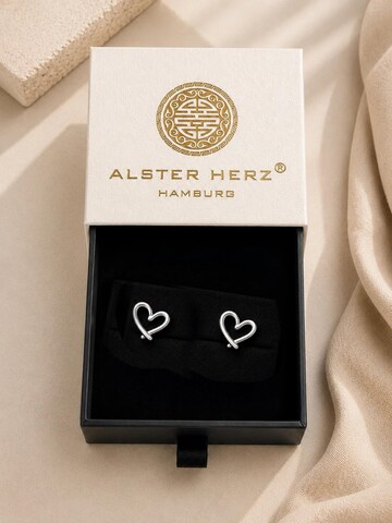 Alster Herz Oorbellen 'Earrings "Love Heart"' in Zilver