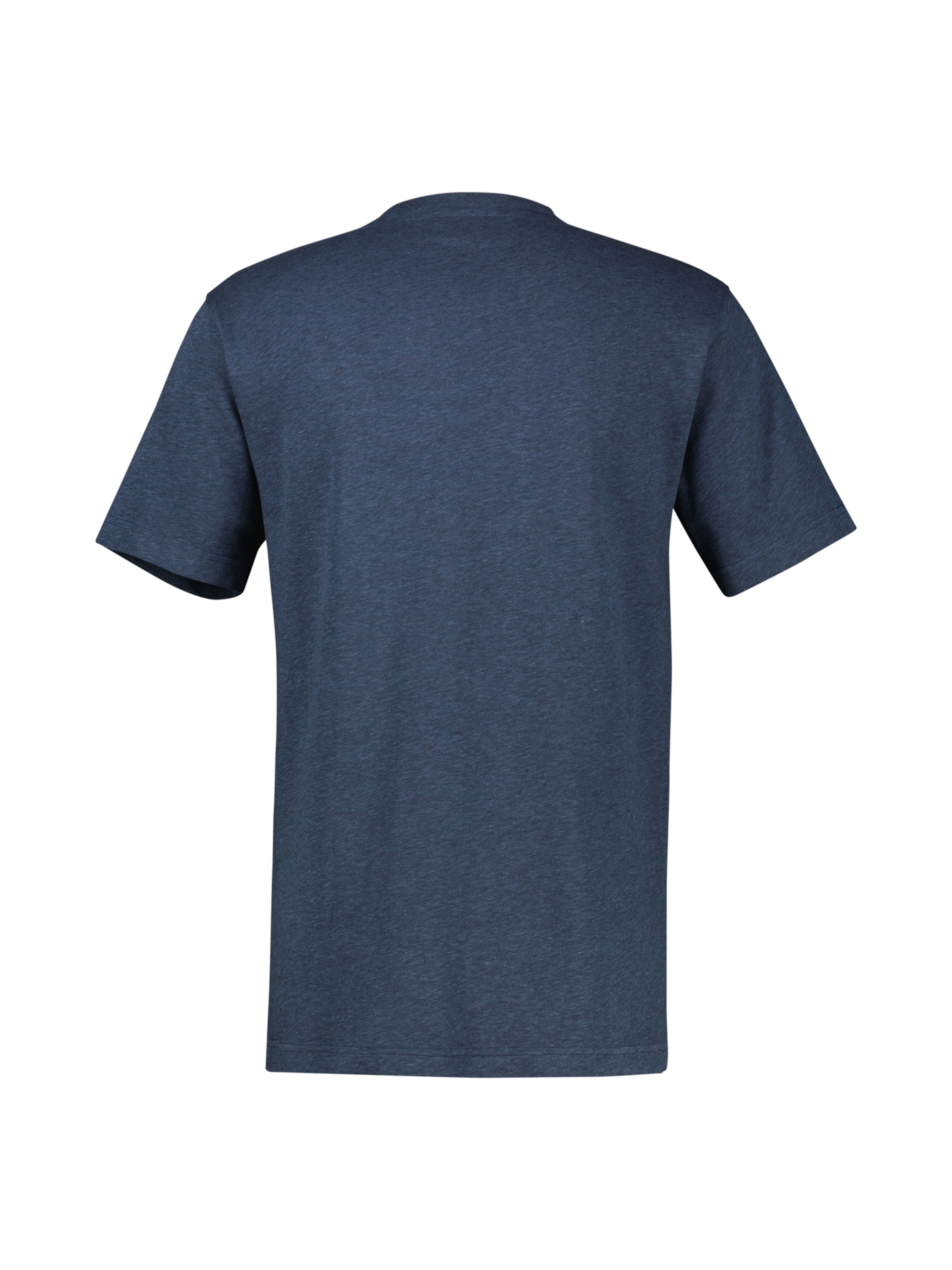 LERROS T-Shirt aus Baumwoll-Leinen-Mix in moderner 2-Tone-Optik in Blau