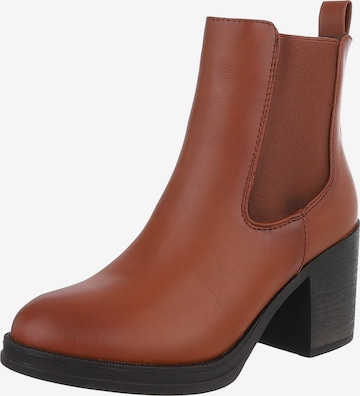 Ital-Design Chelsea Boots in Braun: Vorderseite