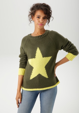 Aniston CASUAL Pullover in Grün: Vorderseite