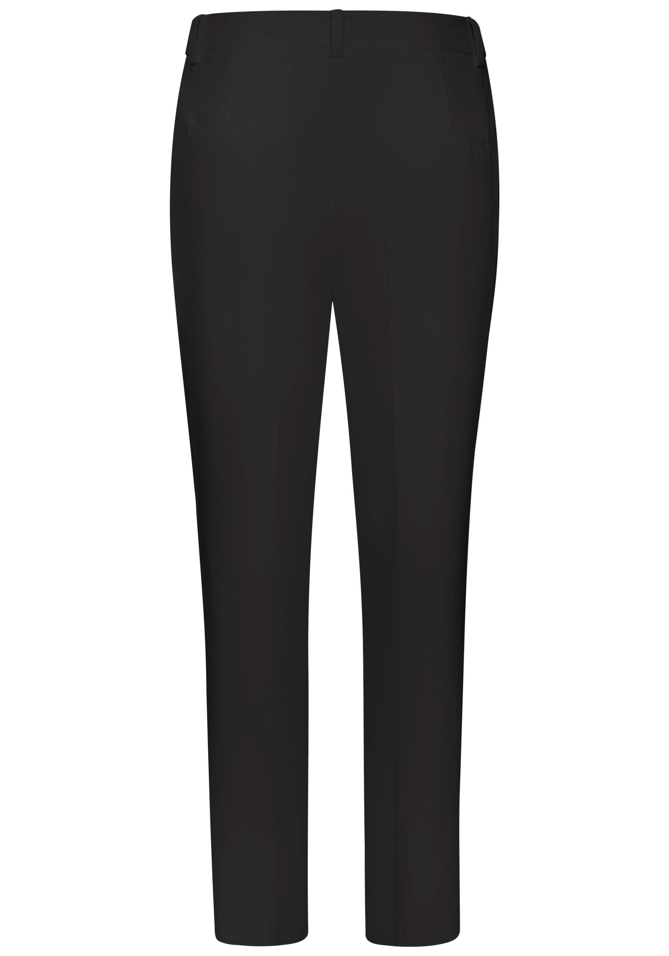 LASCANA Slimfit Hlače na rob | črna barva