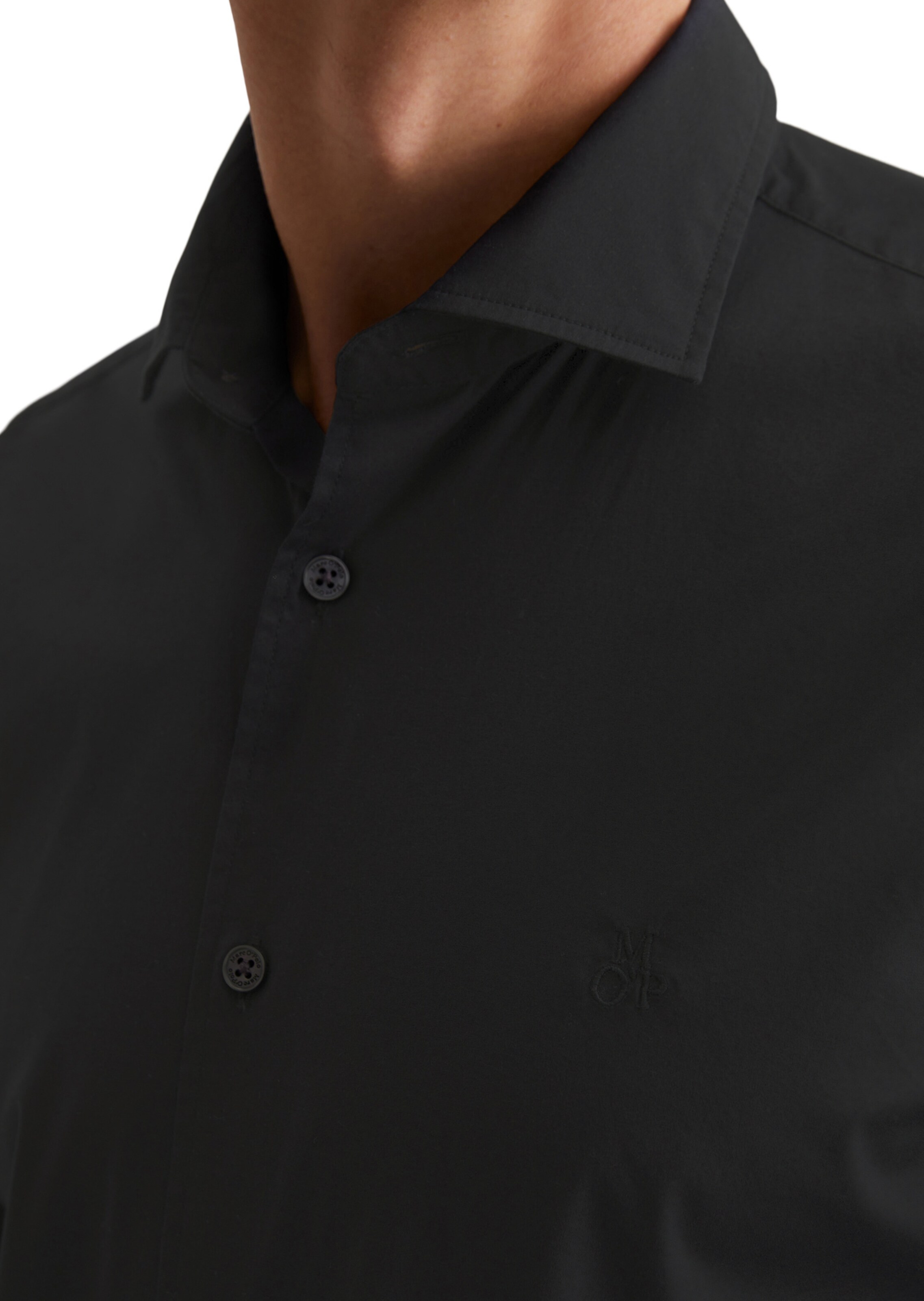 Marc O'Polo Slim fit Overhemd in Zwart