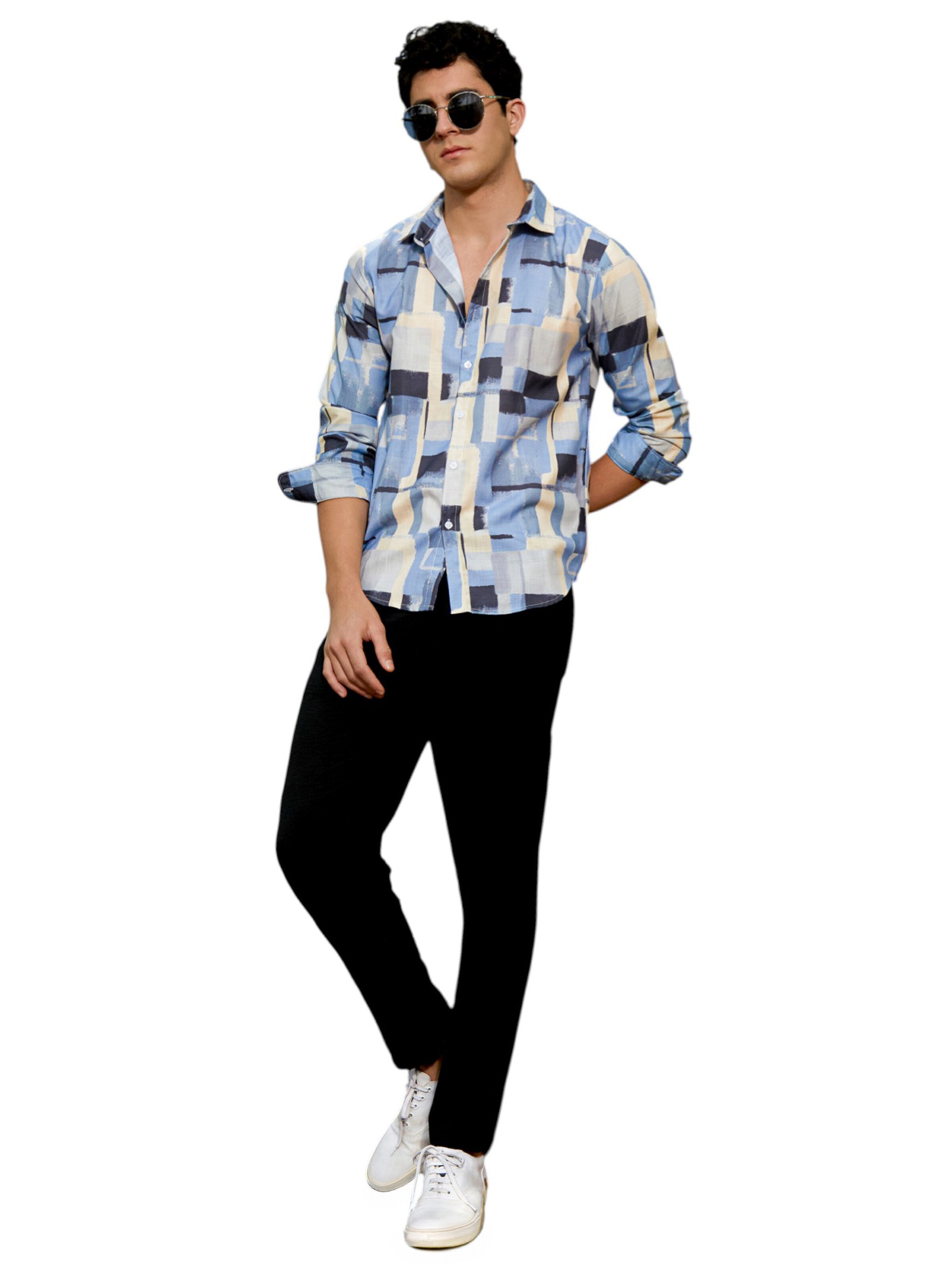 Campus Sutra Средняя посадка Рубашка 'Julieta' в Синий