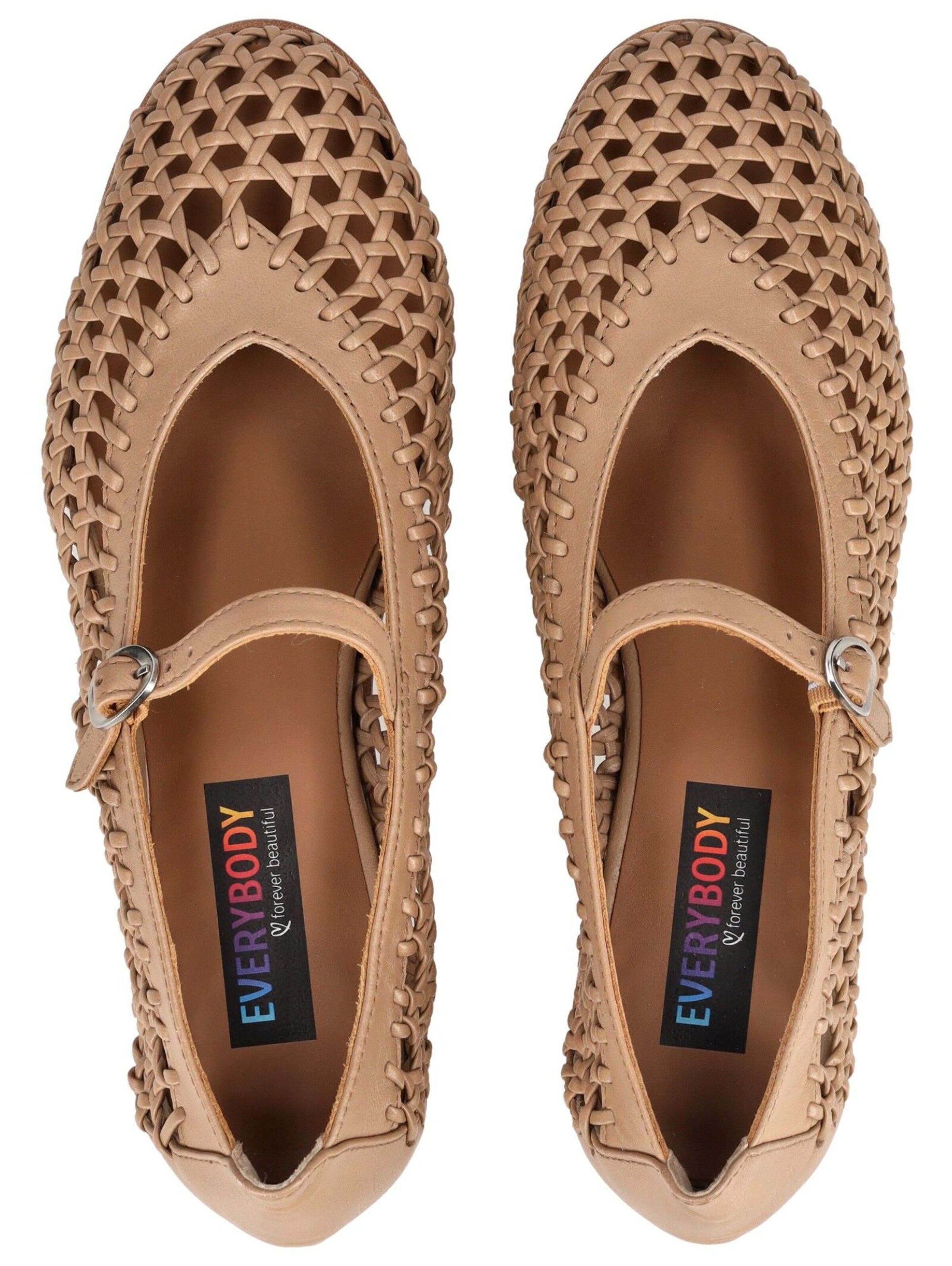 Everybody Ballerina met riempjes in Beige