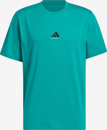ADIDAS PERFORMANCE - Camiseta funcional 'Basketball Graphic' en verde: frente