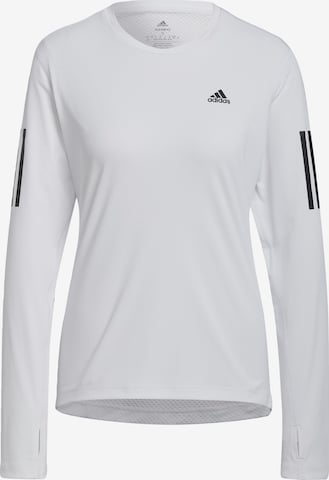 ADIDAS PERFORMANCE Функционална тениска 'Own The Run' в бяло: отпред