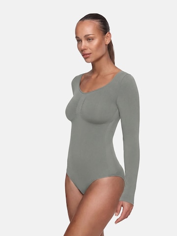 cfab Shapingbody 'Bodysuit Sculpting Shapewear Longsleeve mit Slip' i grå